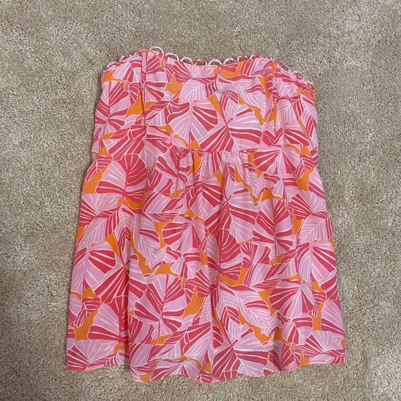 EXTREMELY RARE VINTAGE Lilly Pulitzer Woman’s Strapless Blouse Top size 4 - Picture 3 of 16